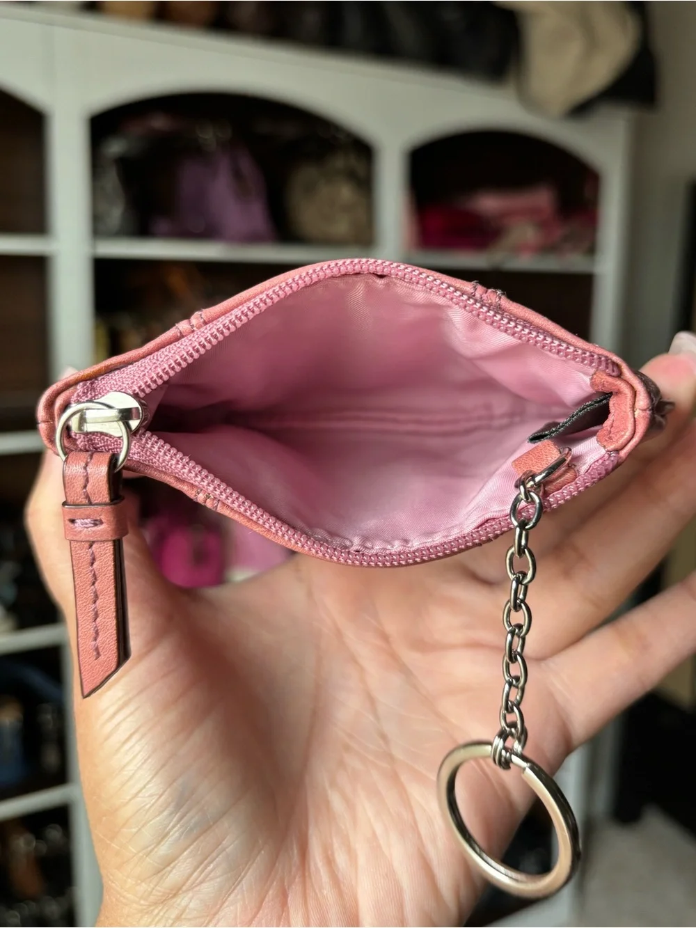 🪙💕COACH Leather Keyring Coin Pouch💕🪙